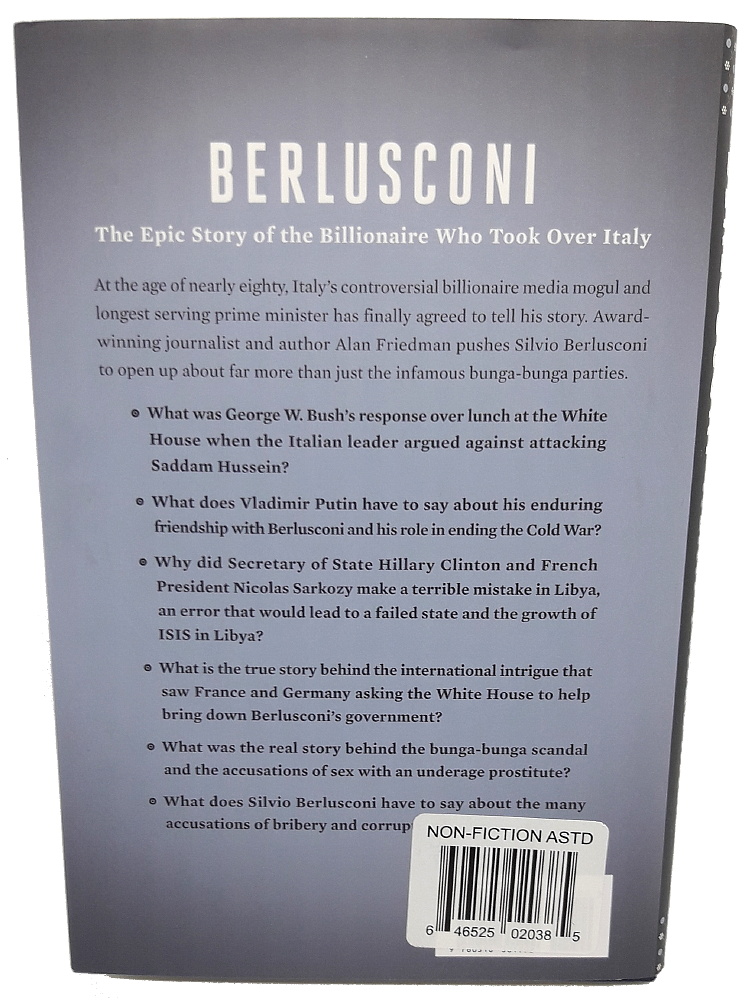 Berlusconi Epic Story - Back Cover
