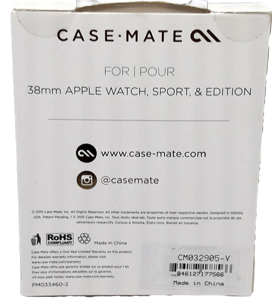 Case-Mate Naked Tough Bumper for 38mm Apple Watch Sport & Edition, Clear. (New) - Image 2