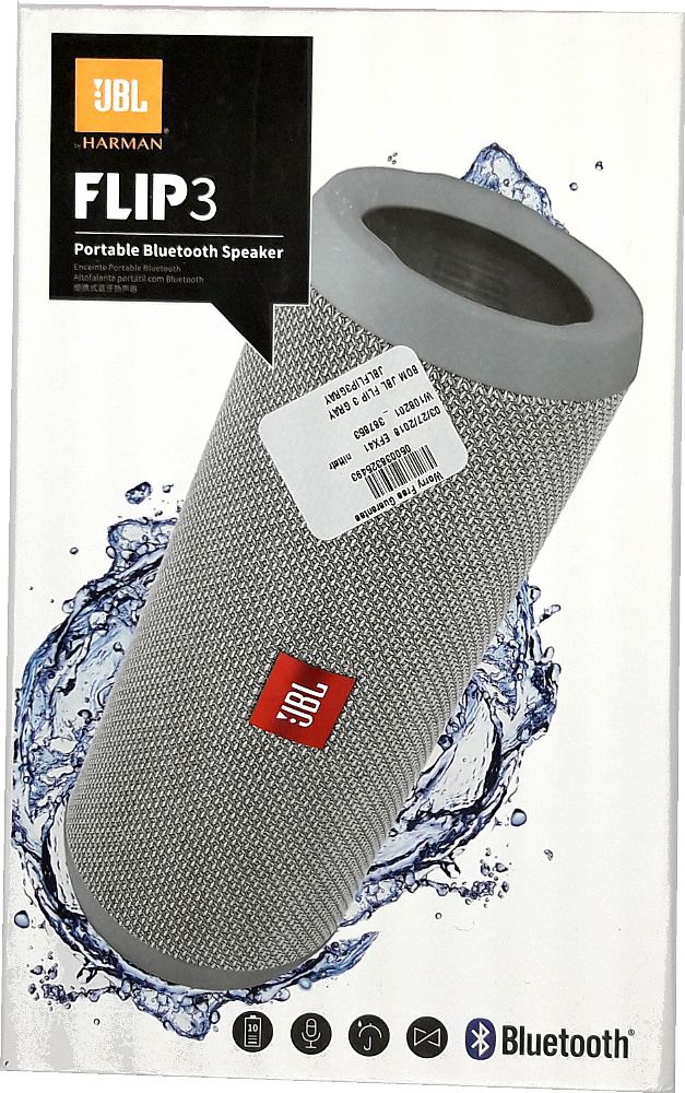 JBL Bluetooth Stereo Speaker Flip3 Pkg Water Rst