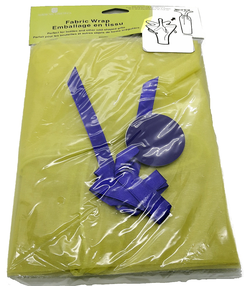 Amercan Grtngs Fabric Wrap With Ribon Tie- Yellow 02