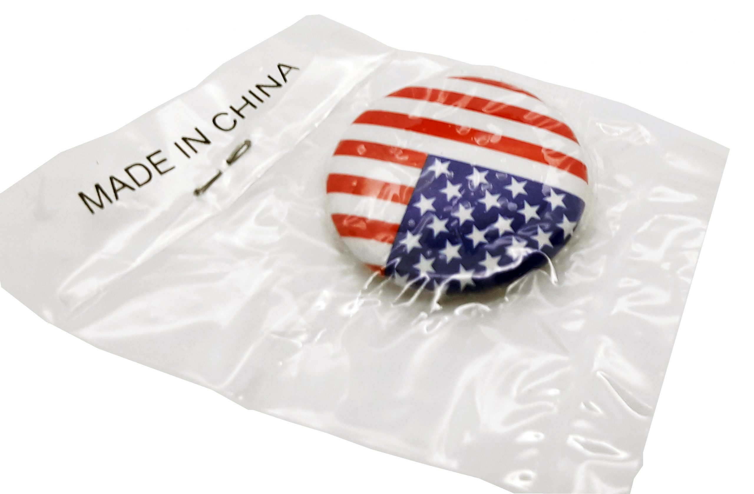Patriotic American Flag Button - Small 01