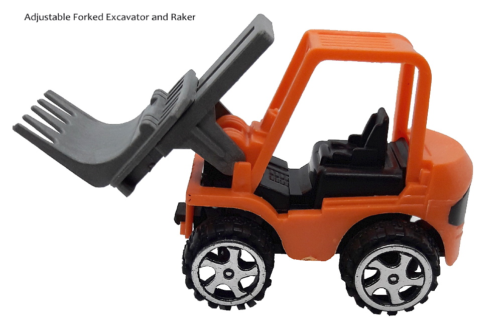 Adjustable Excavator and Raker With Fork 01