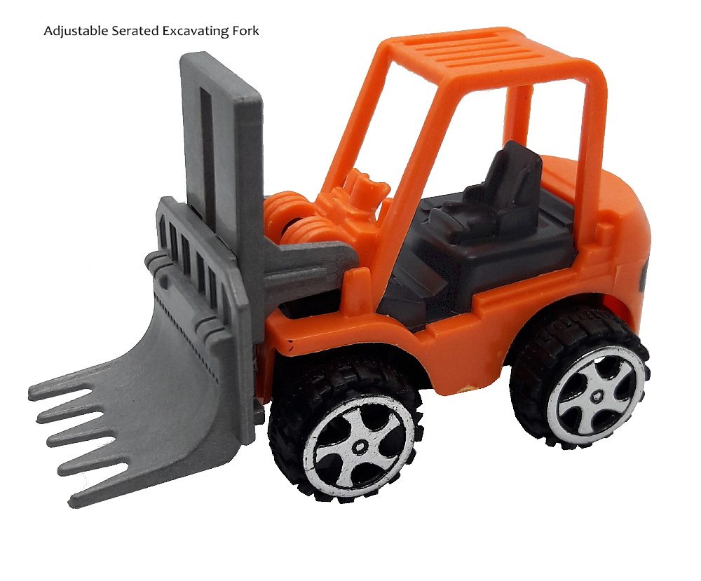 Adjustable Excavator and Raker With Fork 03